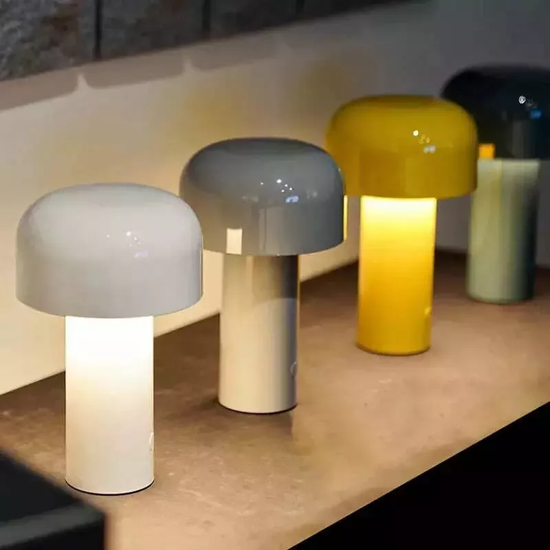 Lampe de chevet champignon LED tactile design rétro