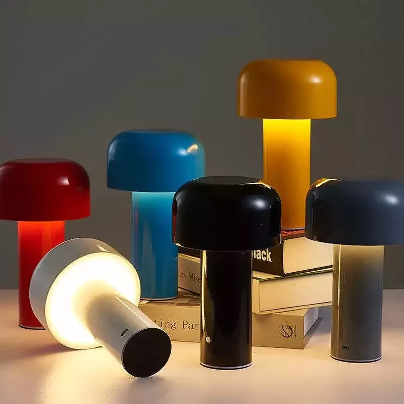 Lampe de chevet champignon LED tactile design rétro