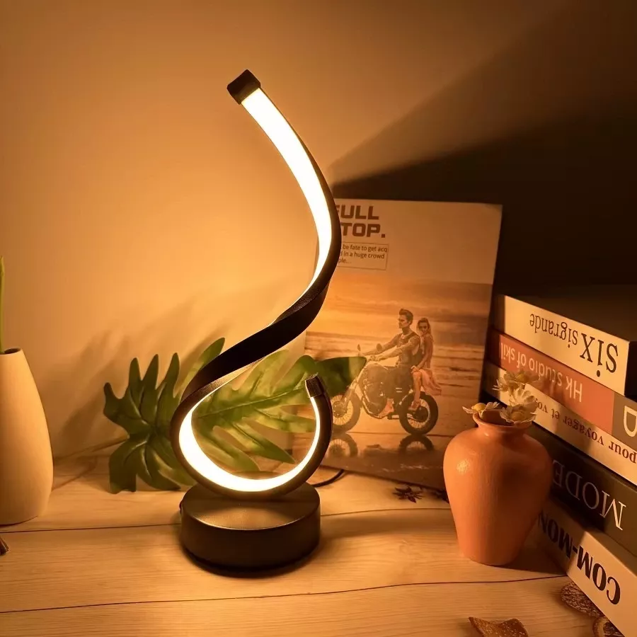 Lampe de chevet design spirale LED 