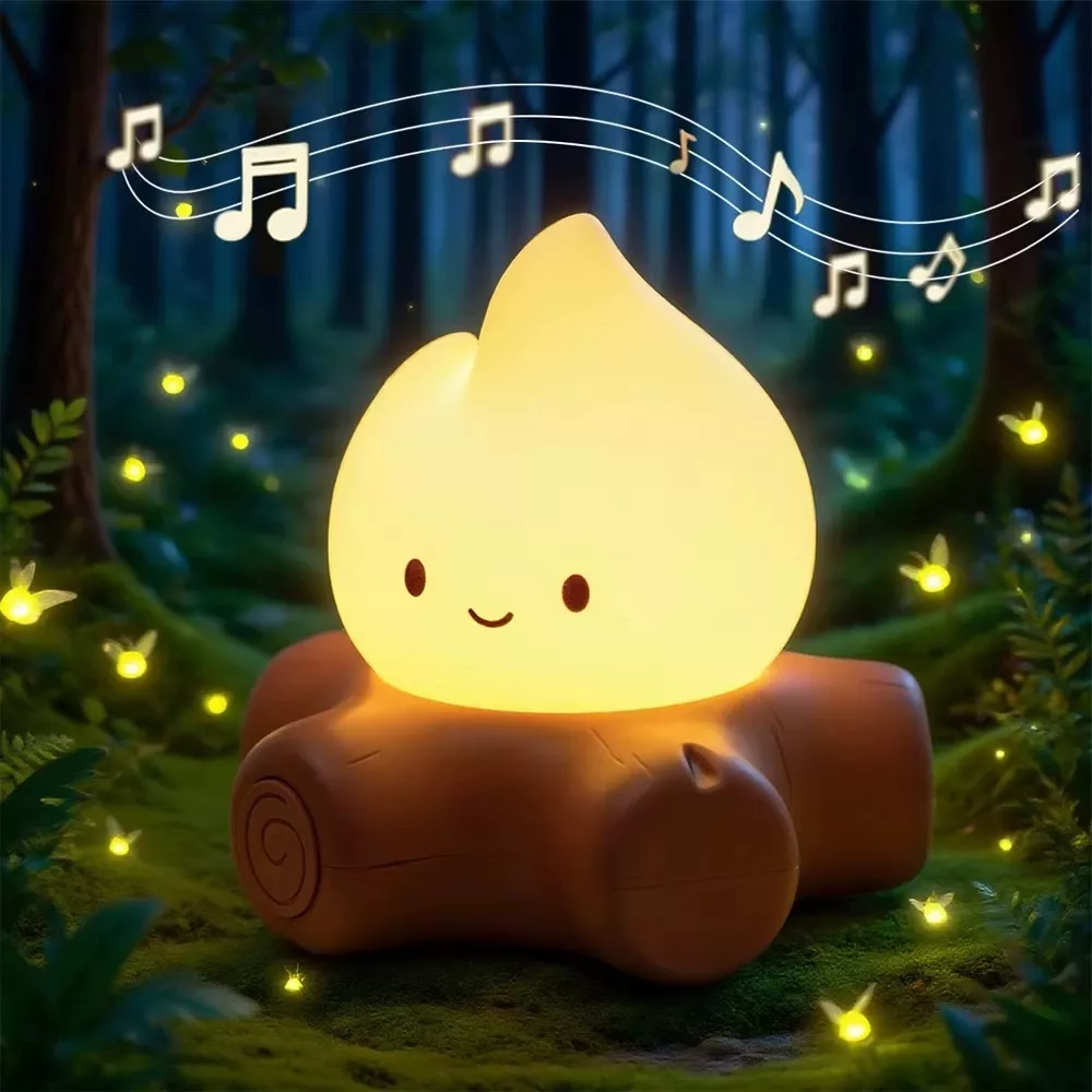 Lampe de chevet enfant feu de camp 