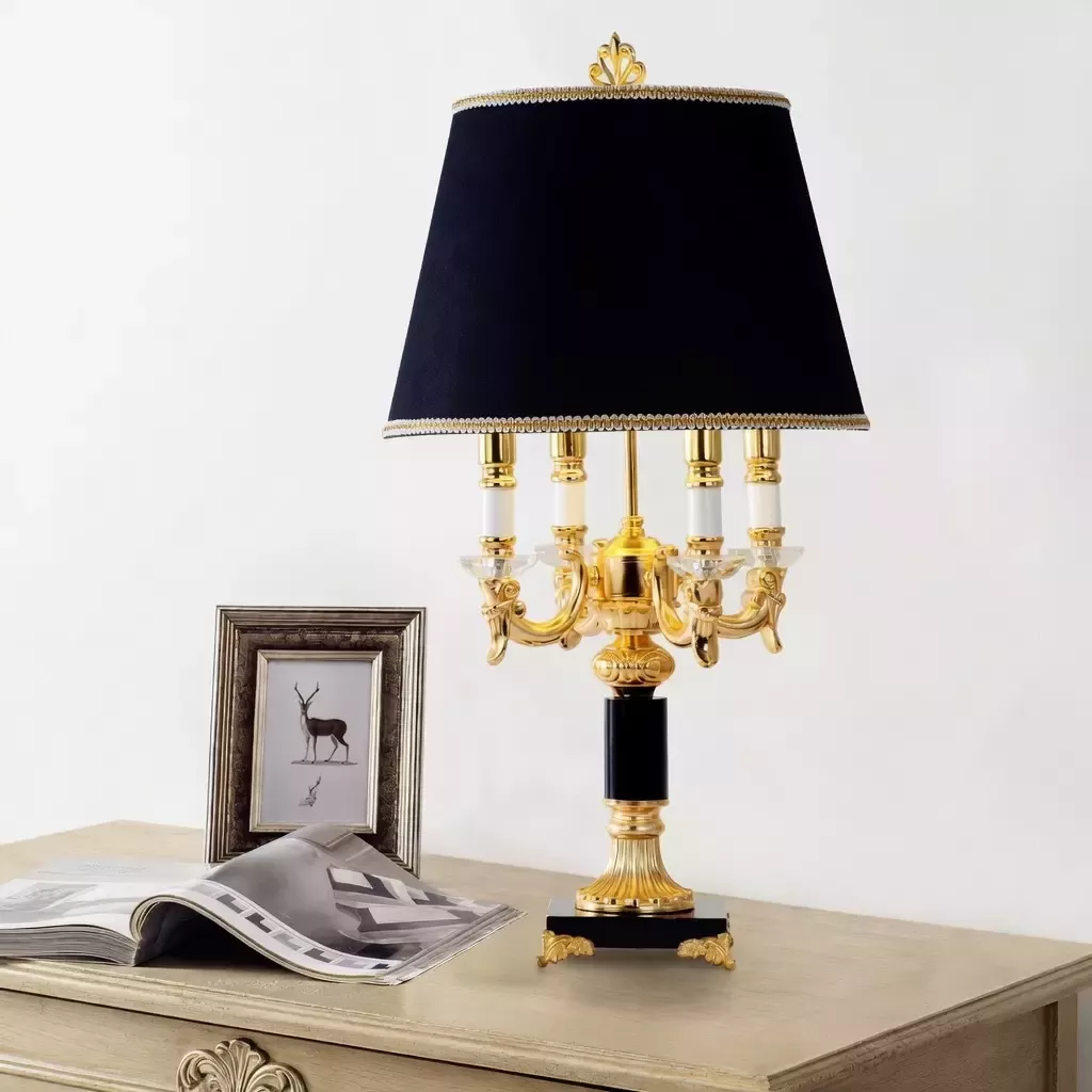 Lampe de chevet design cristal luxe abat-jour