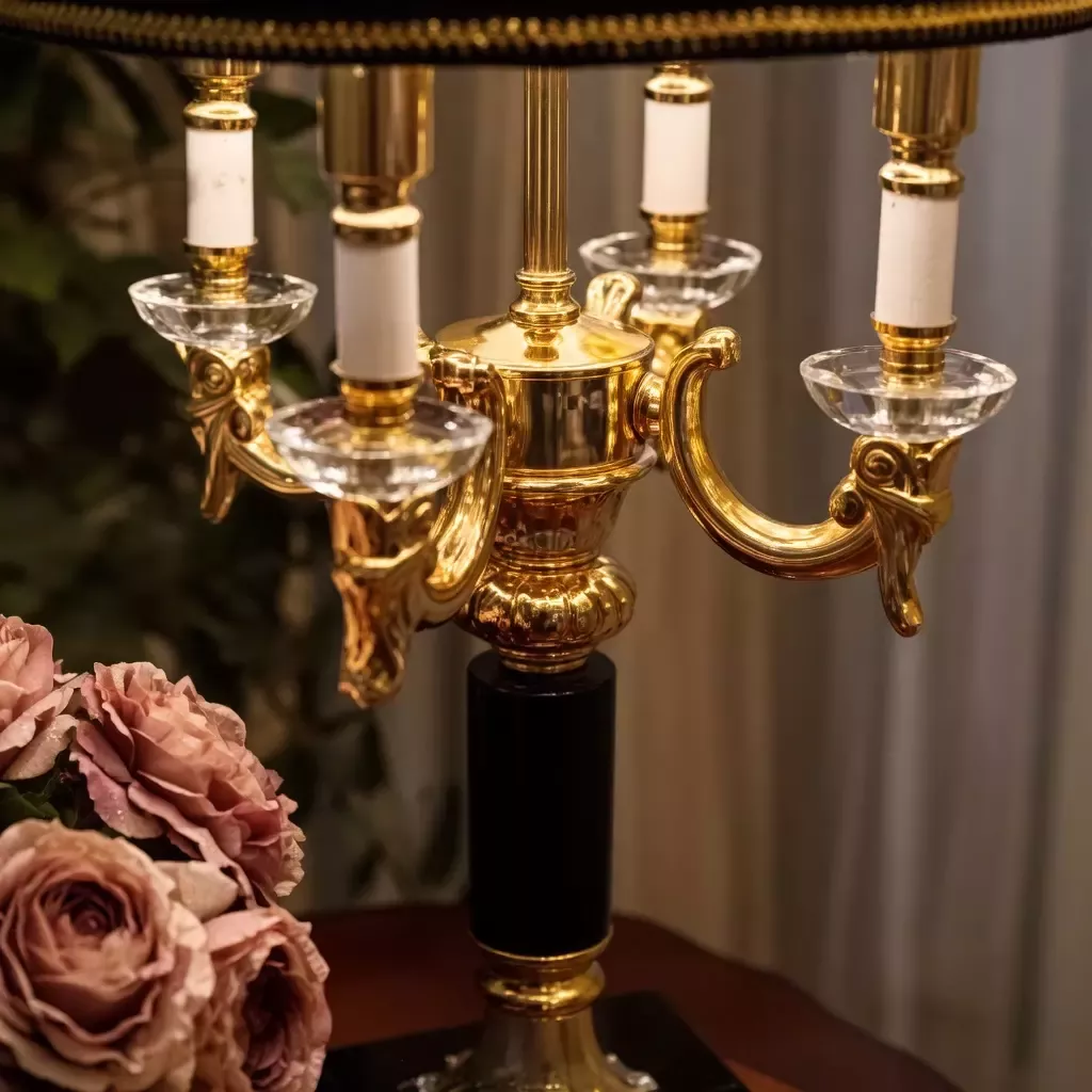 Lampe de chevet design cristal luxe abat-jour