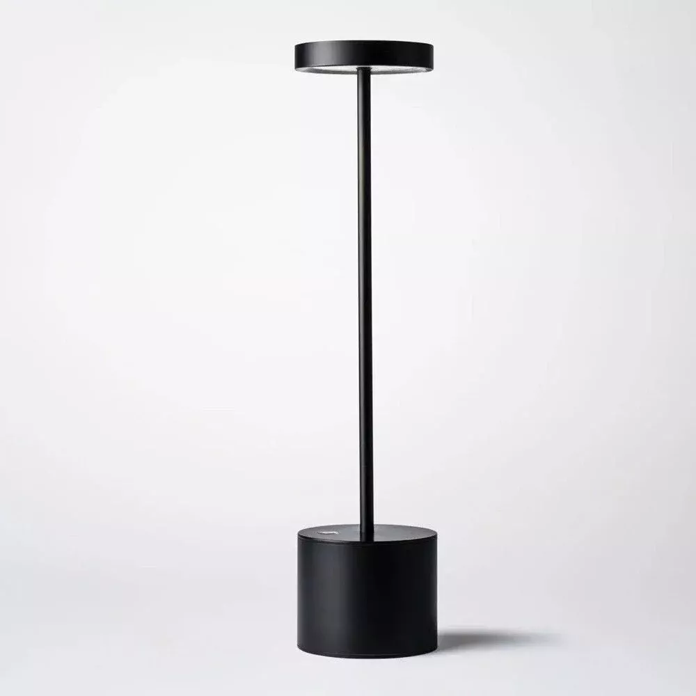 Lampe de chevet sans fil tactile design métal brossé 