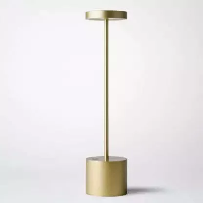 Lampe de chevet sans fil tactile design métal brossé 