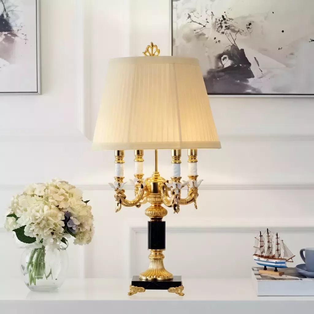 Lampe de chevet design cristal luxe abat-jour