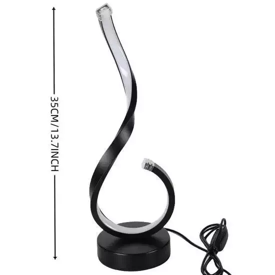 Lampe de chevet design spirale LED 