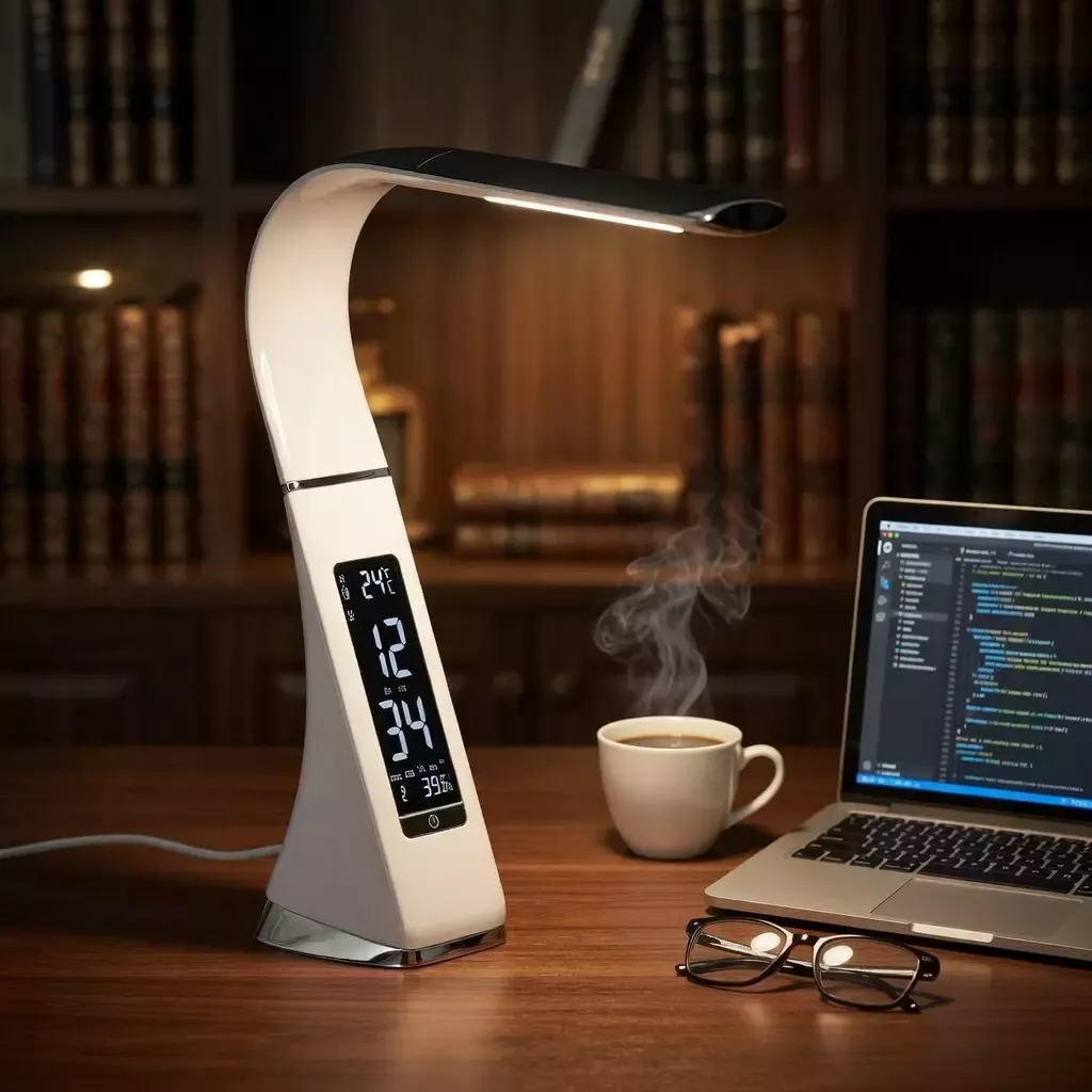 Lampe de chevet design tactile flexible Horloge 