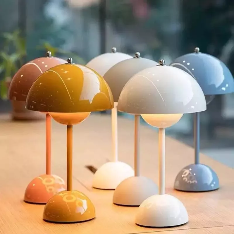 Lampe de Chevet Champignon Crème Tactile Variateur LED
