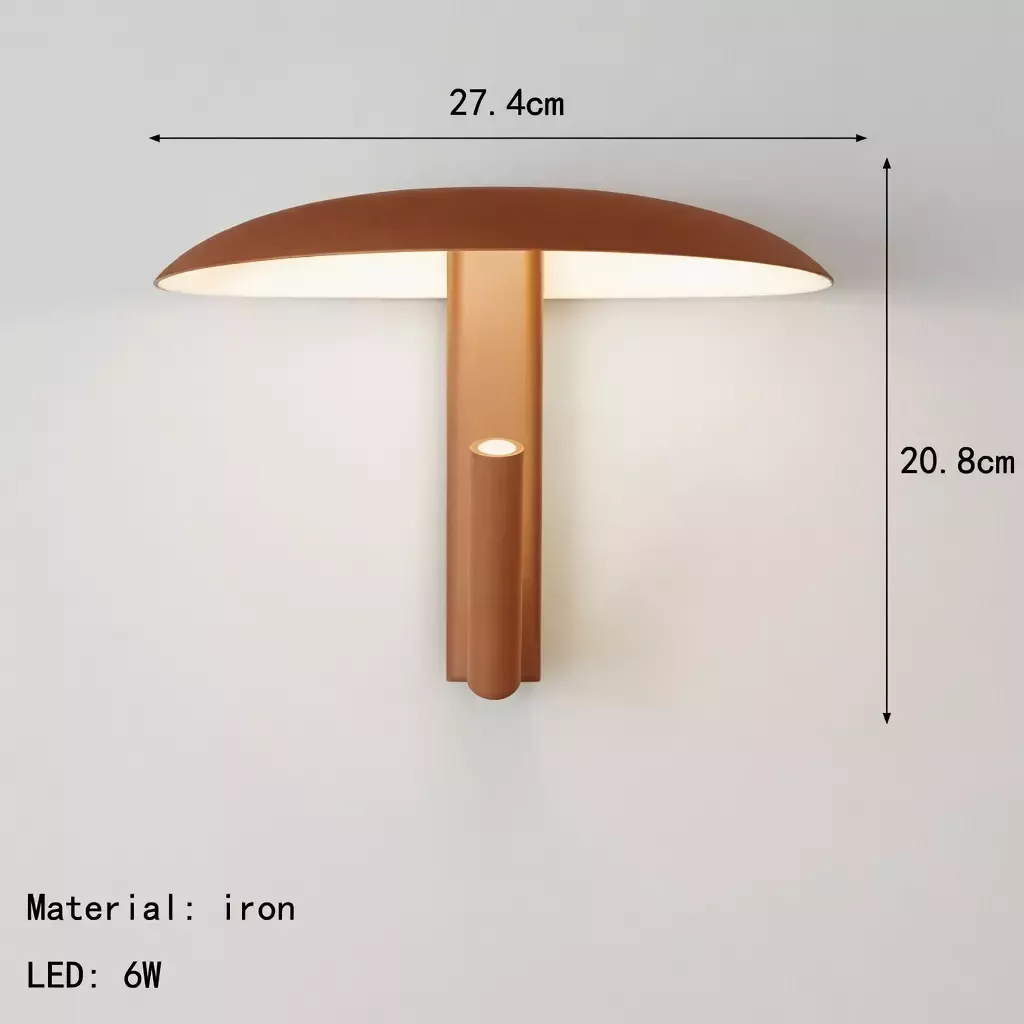 Lampe de chevet murale champignon LED design orientable