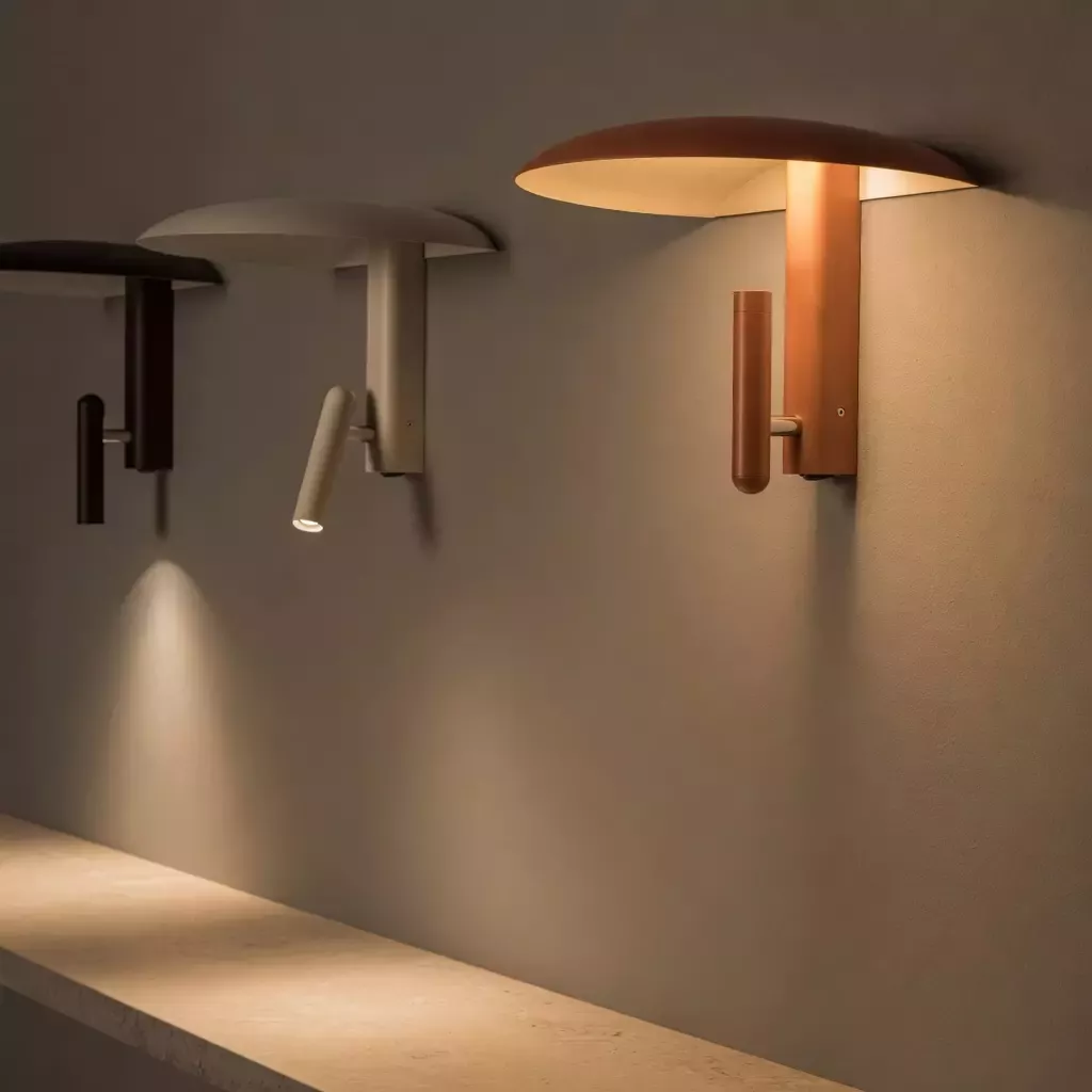 Lampe de chevet murale champignon LED design orientable