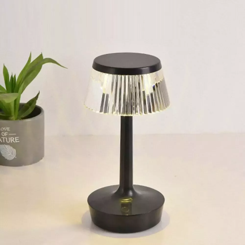 Lampe de Chevet Noire Tactile Chic Sans Fil