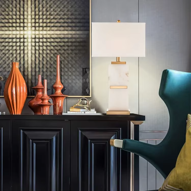 Lampe de chevet design marbre minimaliste luxe