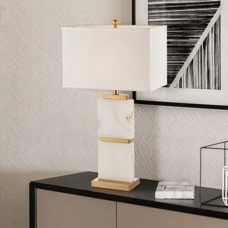 Lampe de chevet design marbre minimaliste luxe
