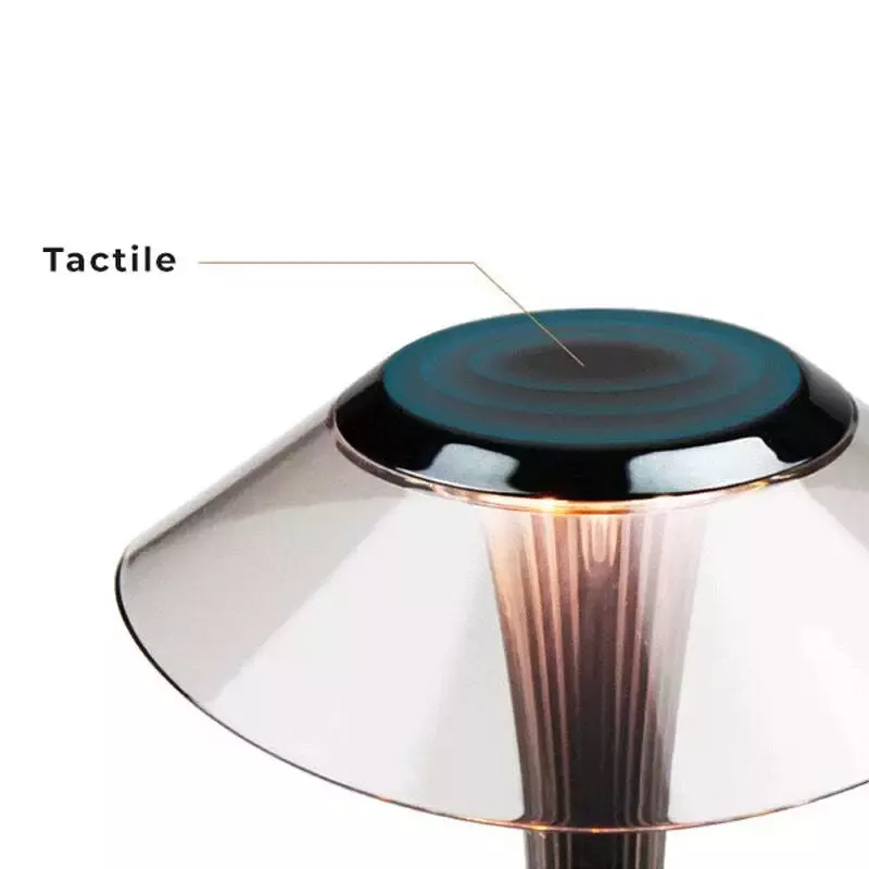 Lampe de chevet tactile acrylique brillant sans fil USB