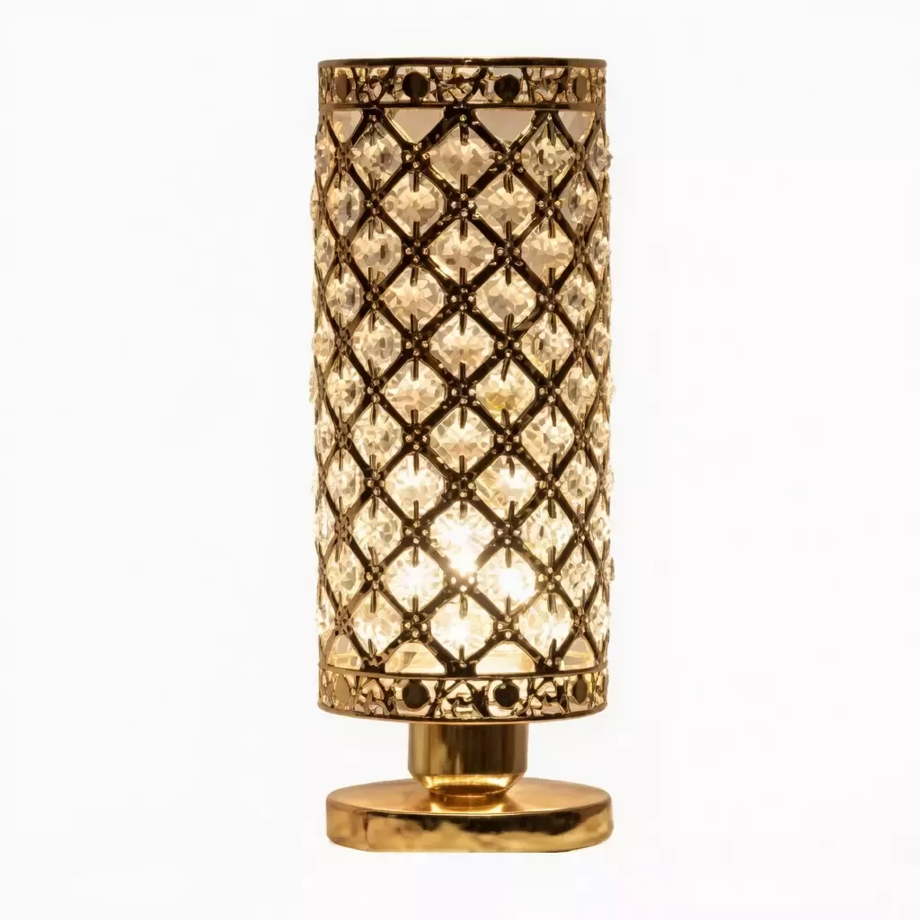 Lampe de chevet design cristal effet diamant 