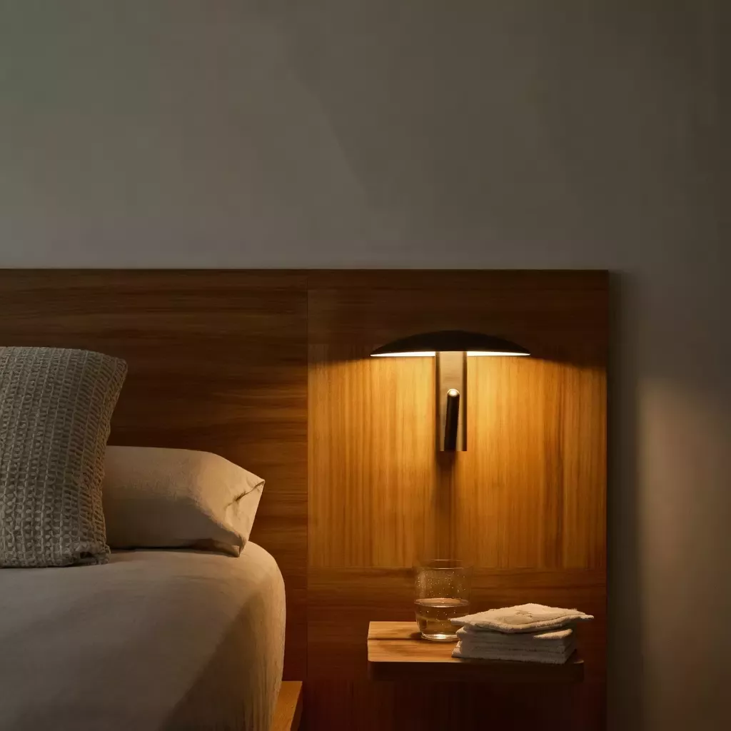 Lampe de chevet murale champignon LED design orientable