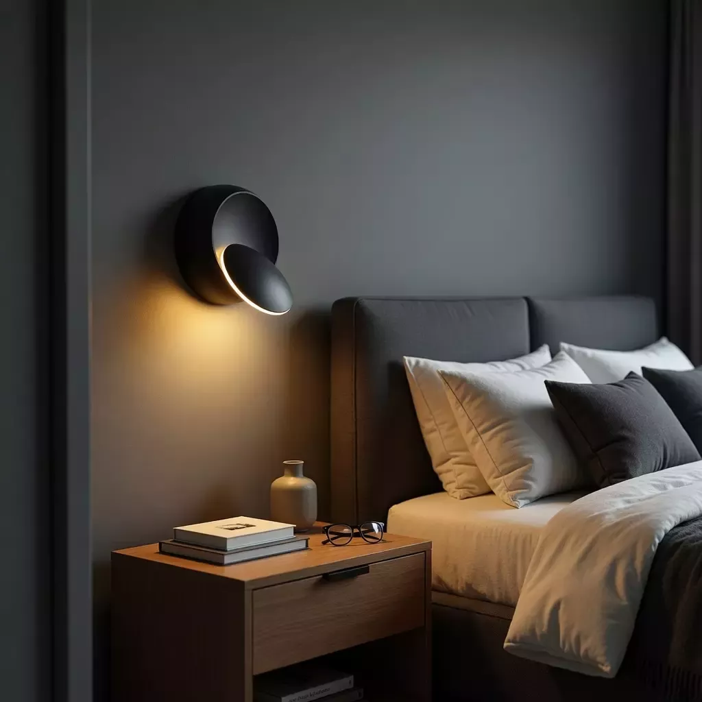 Lampe de chevet murale LED rotative 