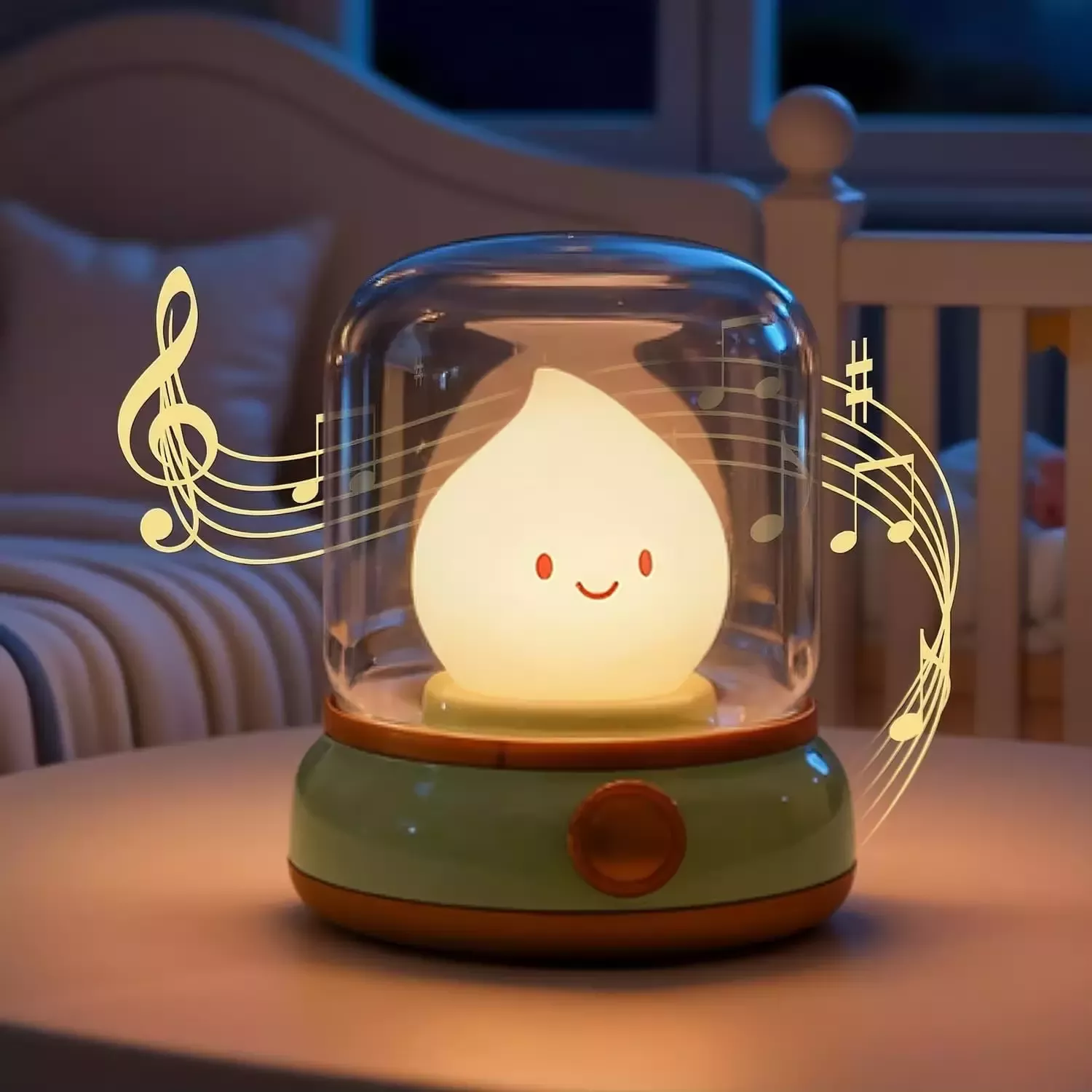 Mini lampe de chevet enfant flamme kawaii 